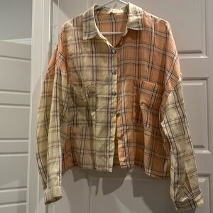 POL plaid button up Small